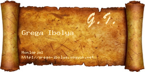 Grega Ibolya névjegykártya